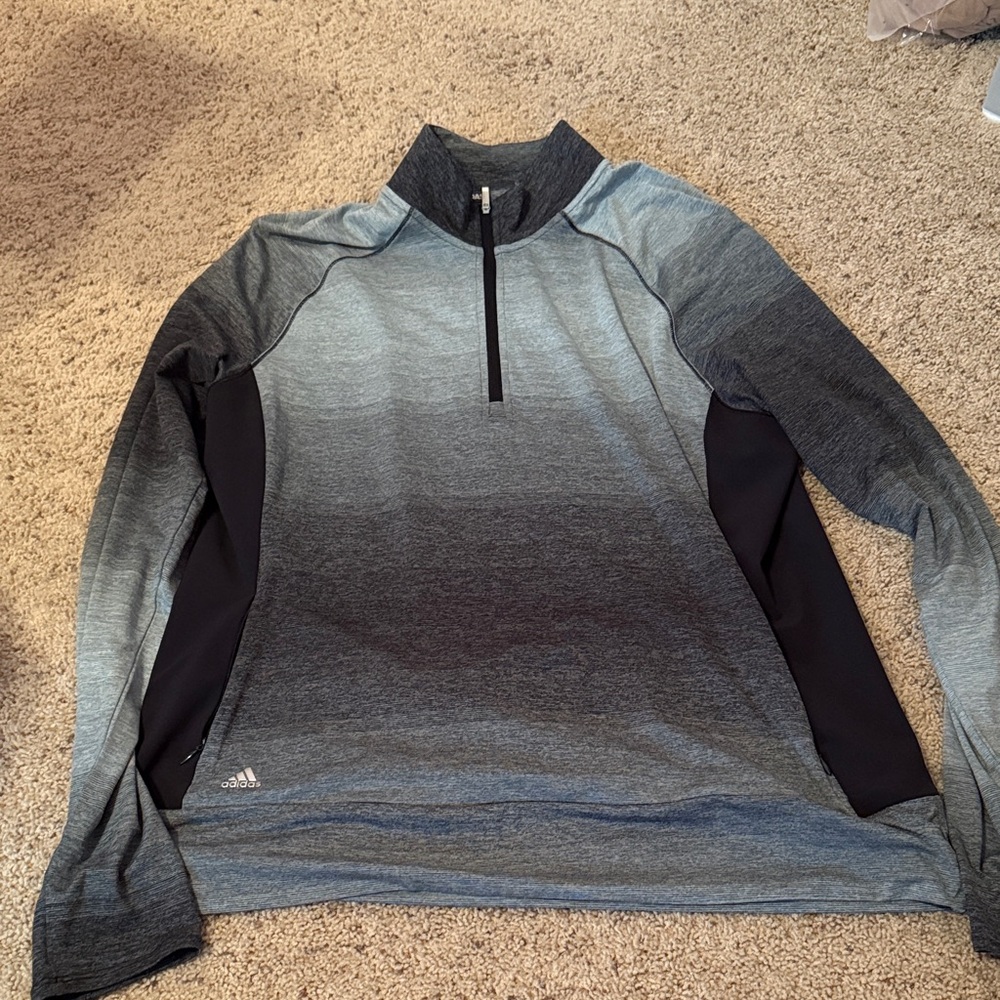 Adidas Black and Gray Gradient Pullover